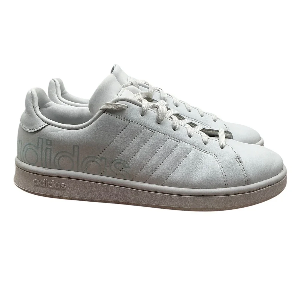 Adidas Grand Court White Leather Low Top Sneakers GY7641 Womens‎ 10